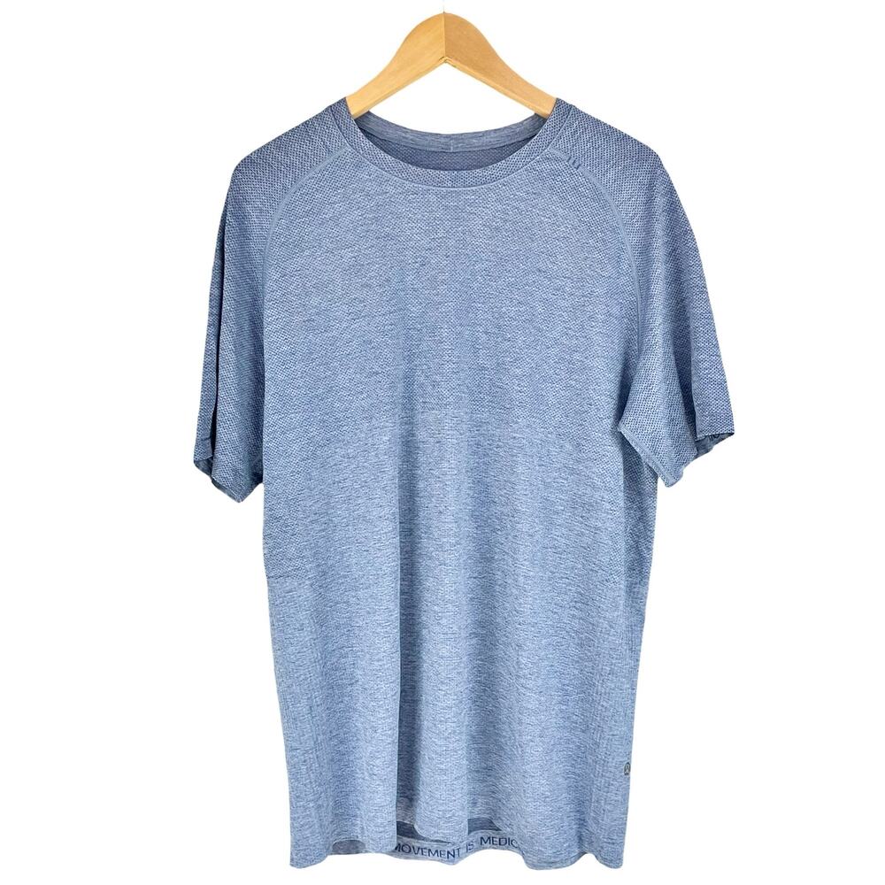 LULULEMON Men's Short-Sleeve Metal Vent Tech Tee Size XL Heathered Blue